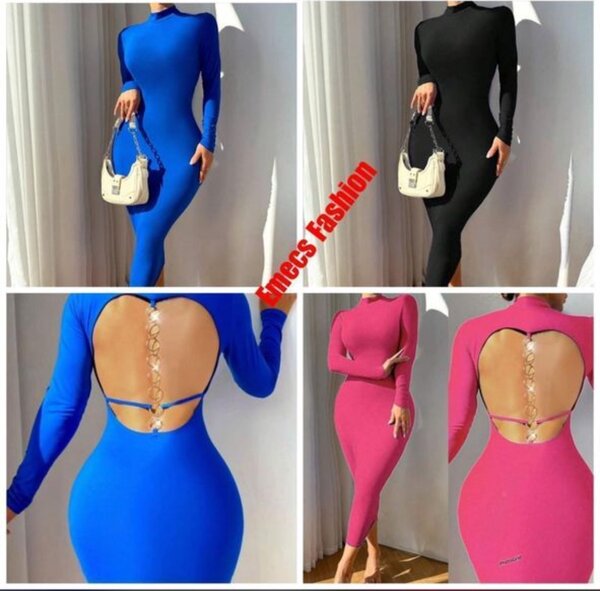 Cotton long dress very thick