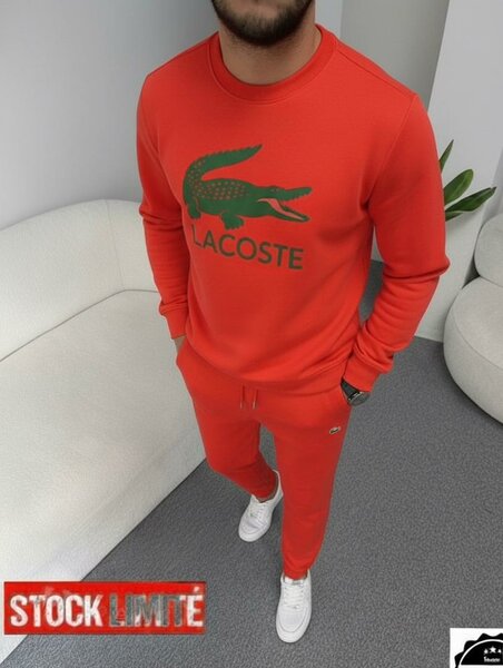 Survêtement Lacoste rouge homme