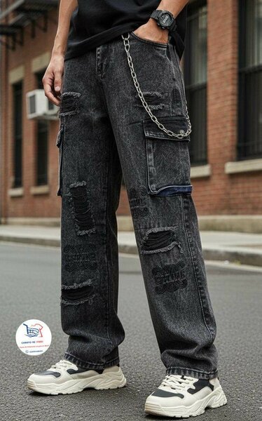 Jean cargo décontracté