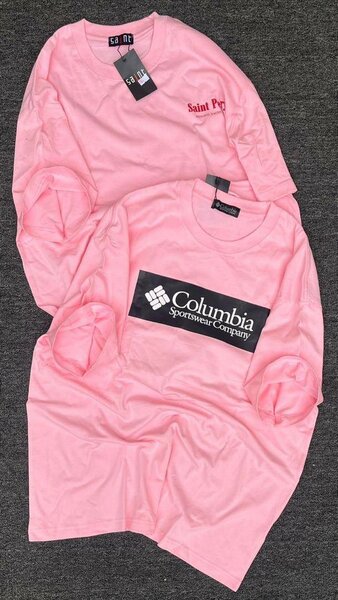 T-shirt rose imprimé