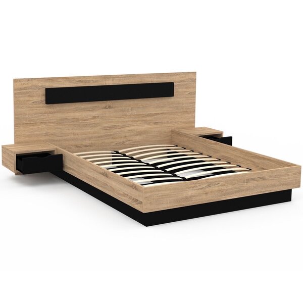 Lit double moderne en bois