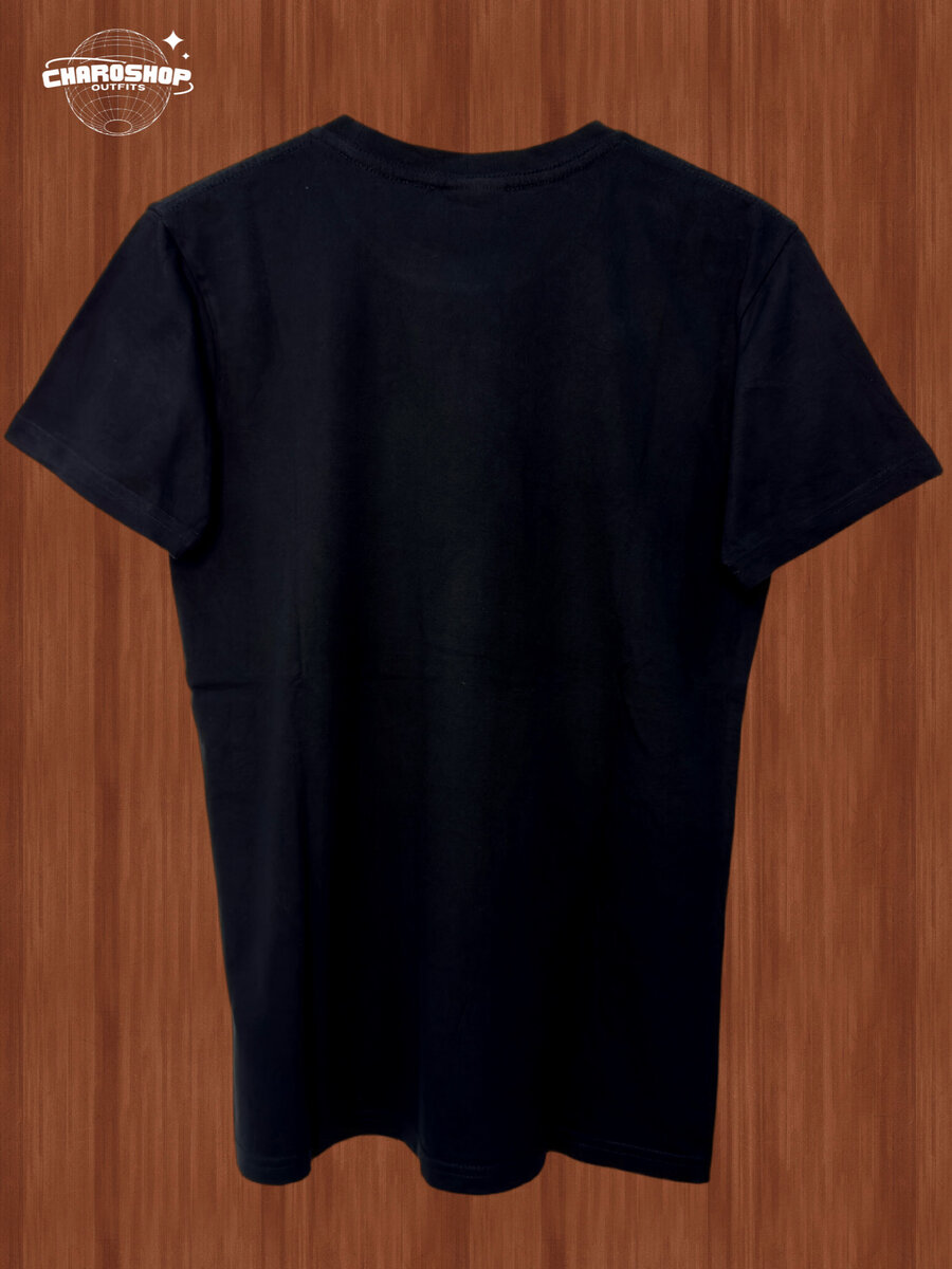 T-shirt noir graphique imprimé