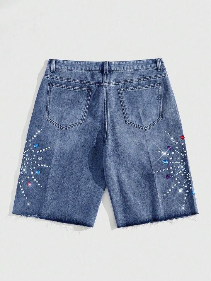 Shorts en jean strassés