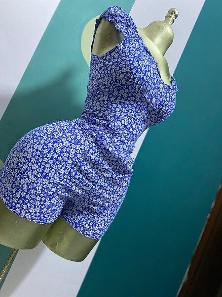 Combishort Femme Fleuri