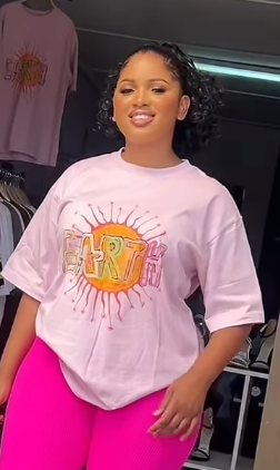 Women's Pink Printed T-shirt