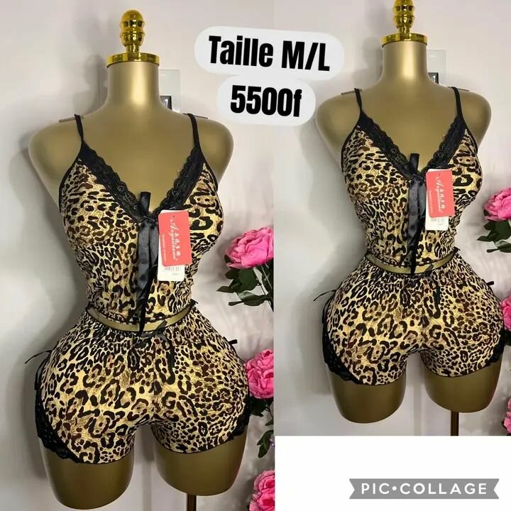 Pyjama Léopard Féminin Séduisant