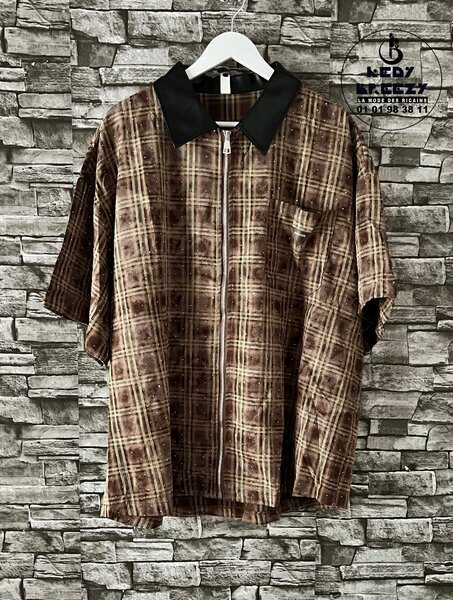 Chemise à carreaux homme