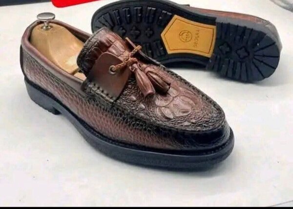 Mocassins en cuir crocodile