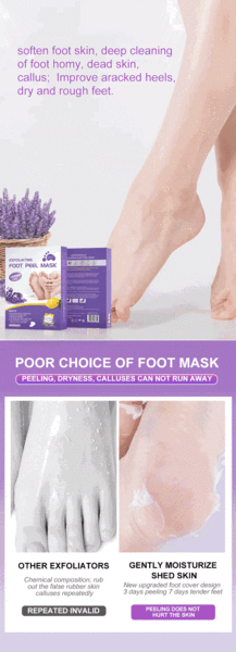 Exfoliating foot peeling mask