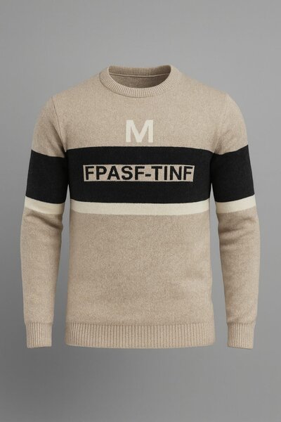 Pull en laine beige chic