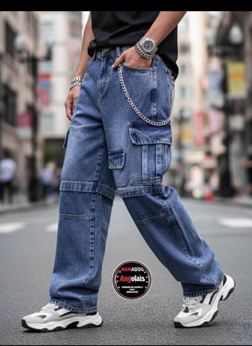 Jeans homme cargo décontractés