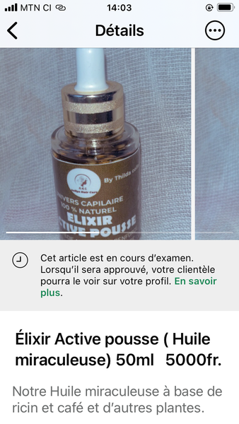 Élixir huile alopécie