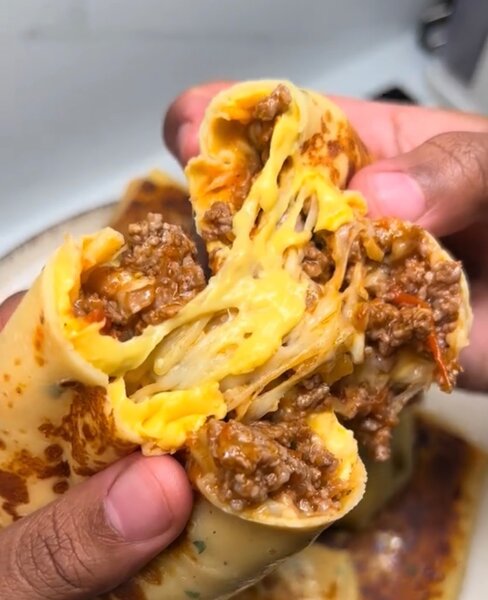 Crêpes salées farcies au bœuf