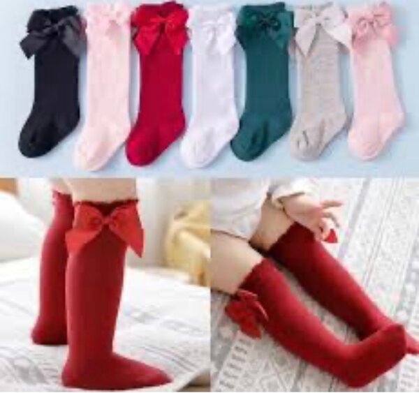 Chaussettes bébé à nœuds