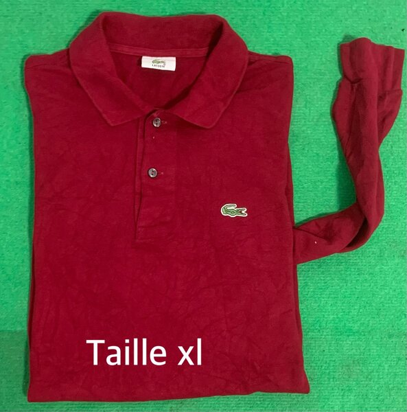Polo rouge Lacoste XL Homme