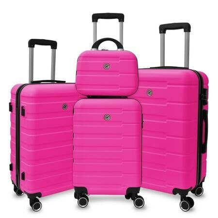 Valise Rose - Set de 4 Bagages à Roulettes