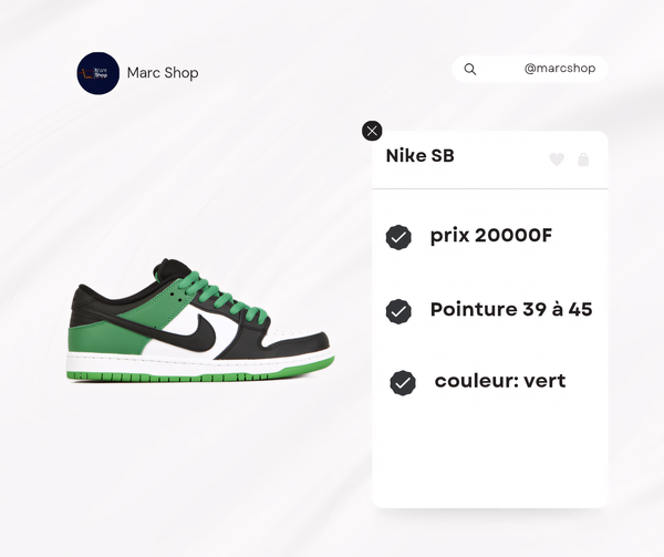 Chaussures Nike SB Vert