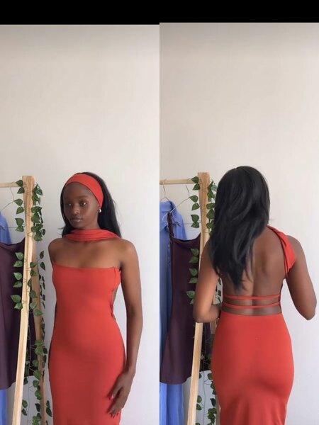 Robe moulante dos nu élégante