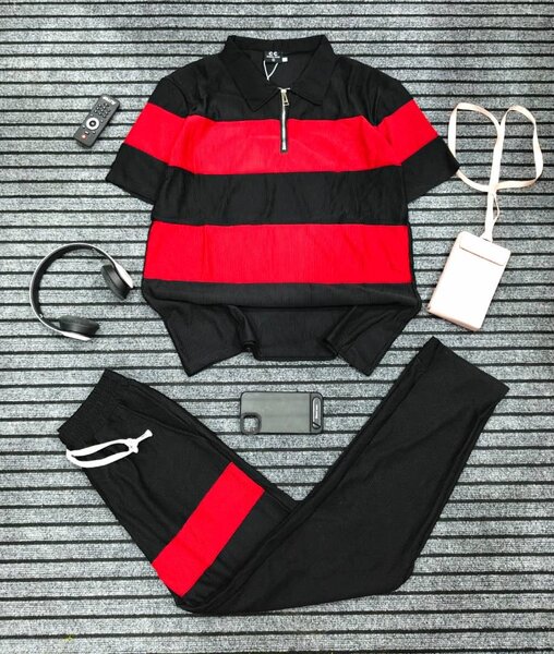 Ensemble de jogging rayé homme