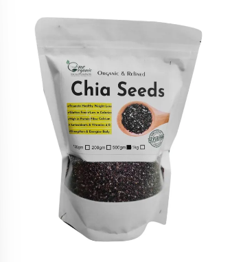 Organic Chia Seeds Pure Refine Cleaned Imported 500 Grams (Half KG) یہ تخم بالنگاہ نہیں ہے