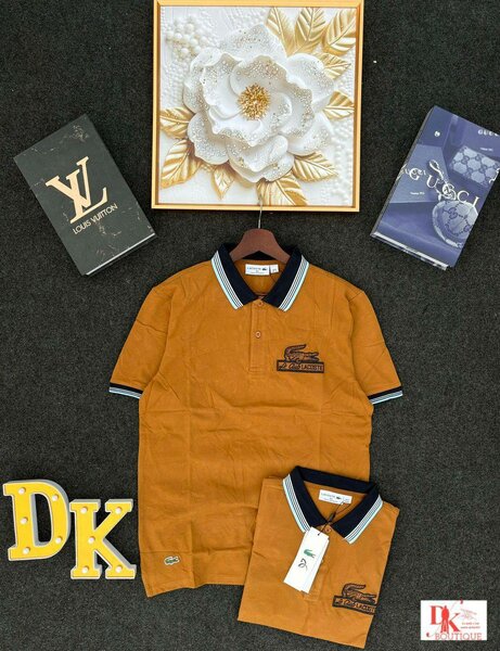 Polo tendance marron pour homme