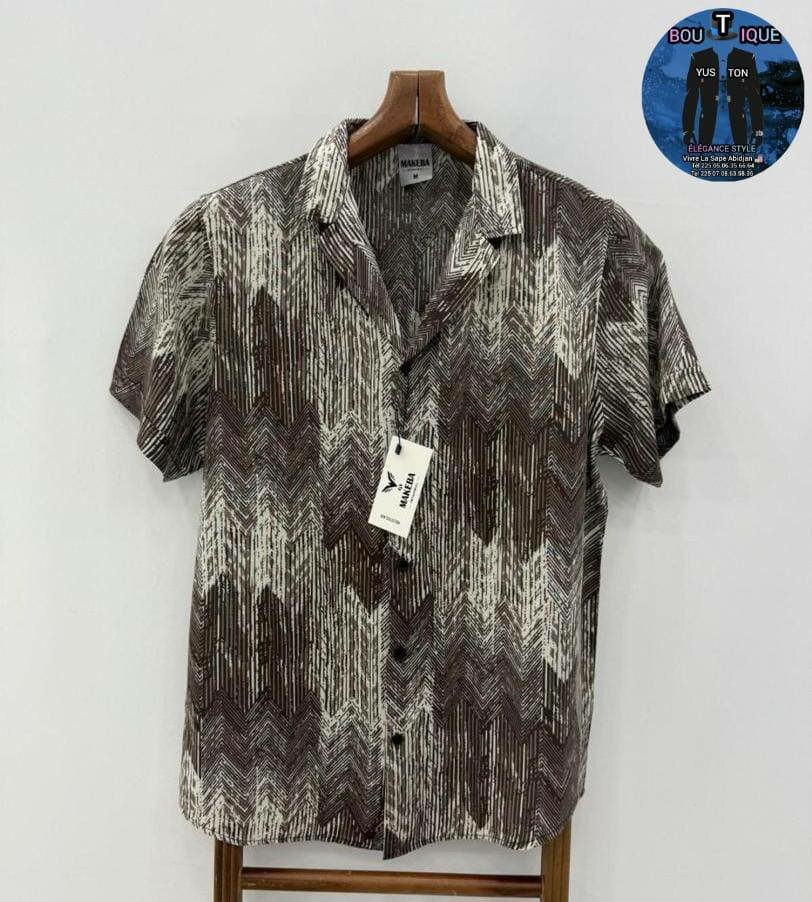 Chemise estivale imprimée homme