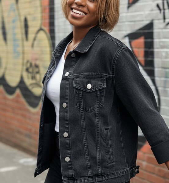 Veste en jean tendance unisexe