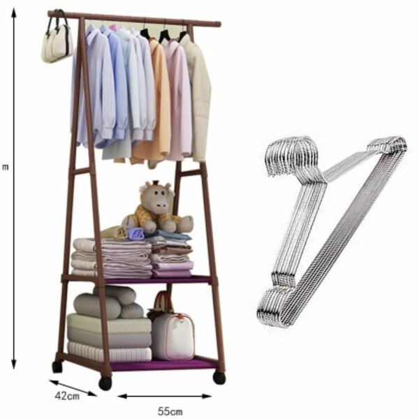 10PCS Hangers  With  Cloth Rack