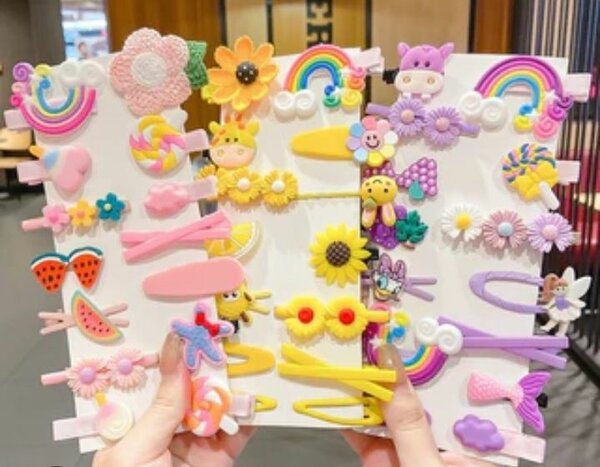 Ensemble de barrettes colorées