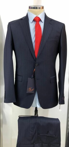 Men's blue black suit