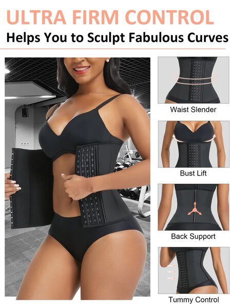 Gaine Corset de taille pour femme avec 4 rangées