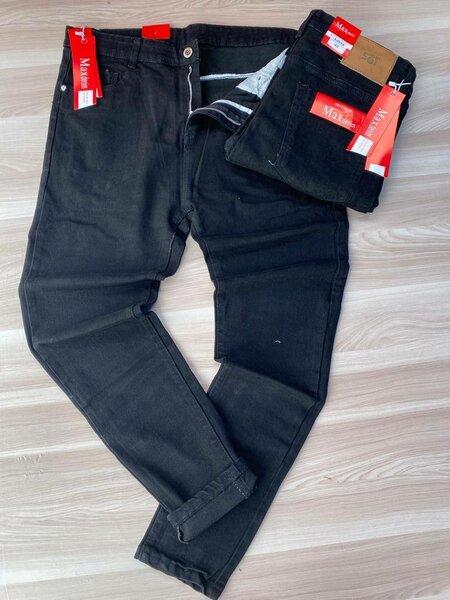 Quality black jeans trousers for men
