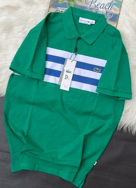 Polo Lacoste verte pour homme