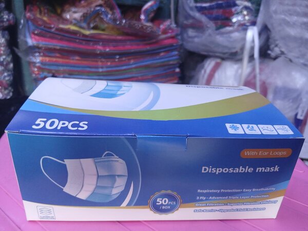 Masques jetables 3 plis - 50 pcs