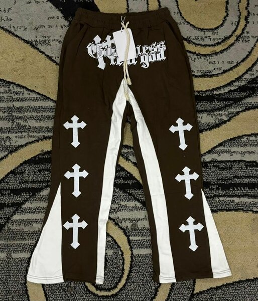 Pantalons gothiques croix style streetwear