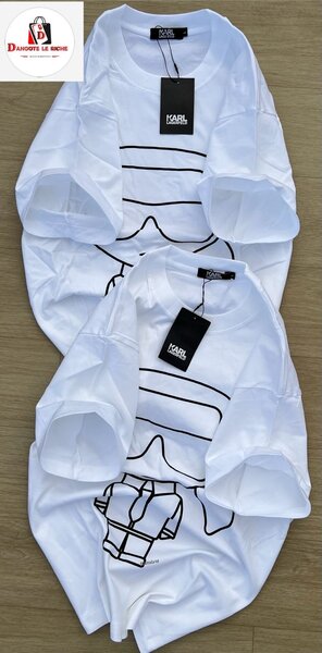 T-shirt en coton blanc Karl
