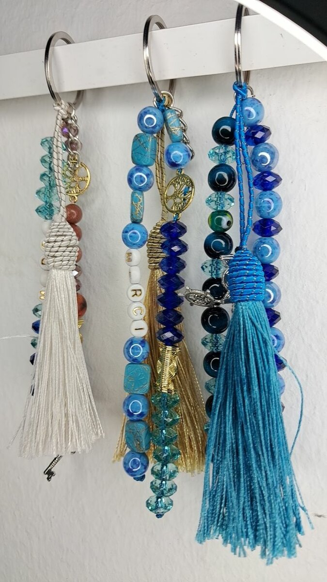 Porte-clés bohème en perles