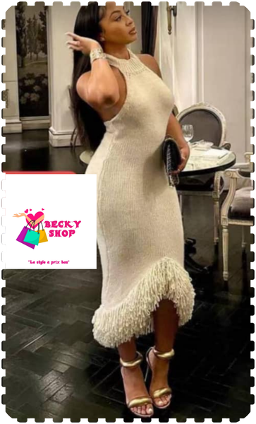 Robe élégante à franges