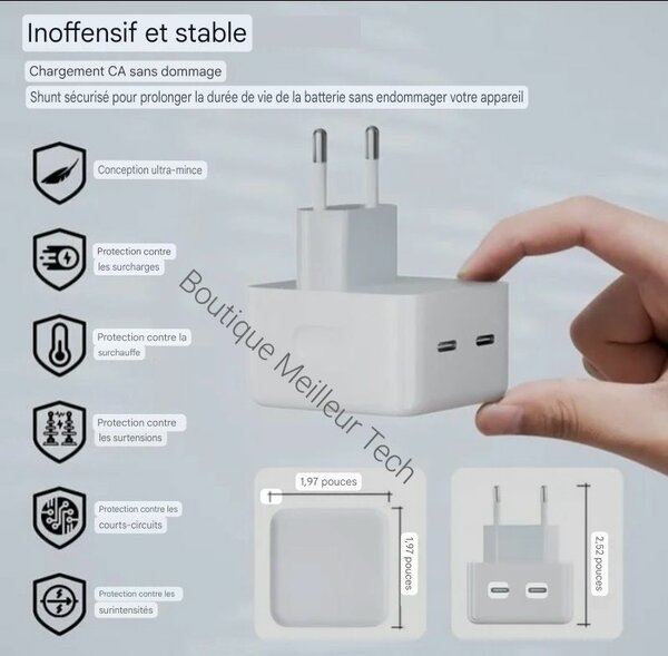 Chargeur Rapide iphone 50w