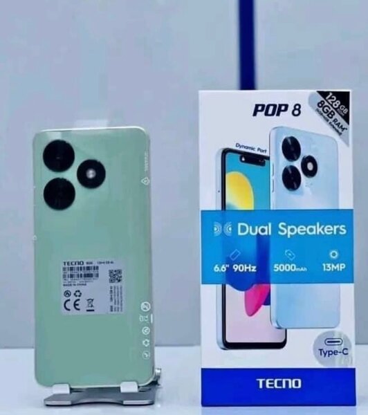 Tecno Pop 8 Smartphone 128Go RAM 6Go