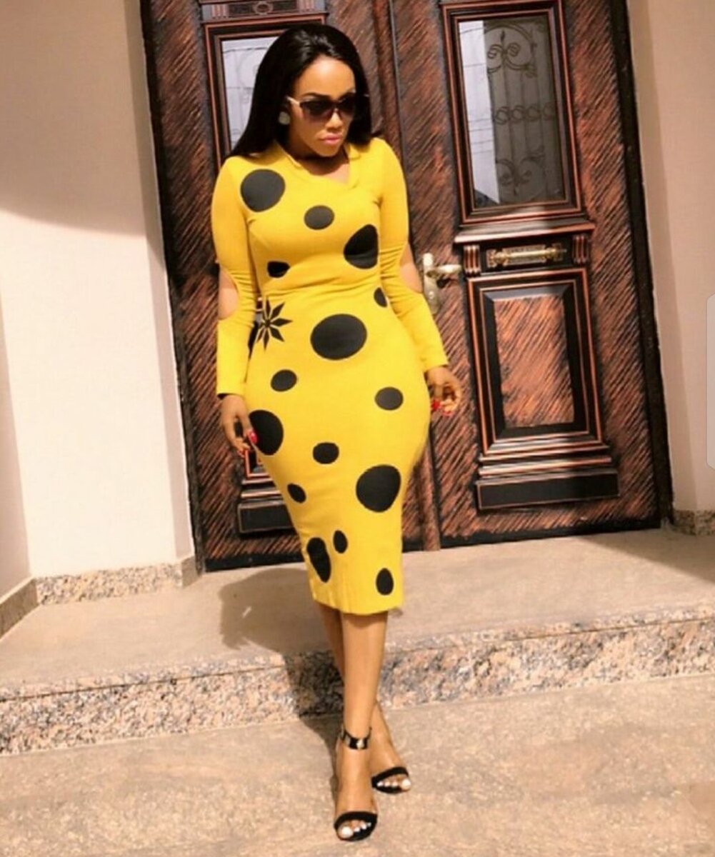 Black & Yellow bodycon dress