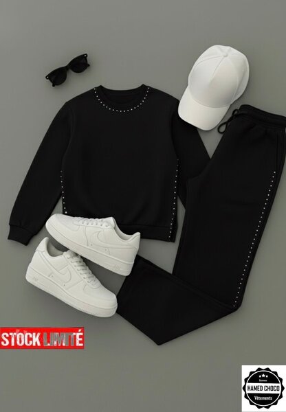 Ensemble de Jogging Noir & Blanc
