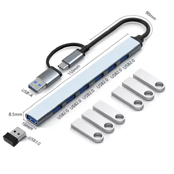 Hub USB 7 en 1 multiport