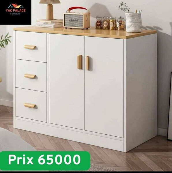 Buffet moderne blanc 80CM