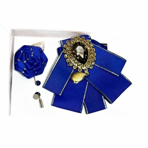 Broche élégante en ruban bleu