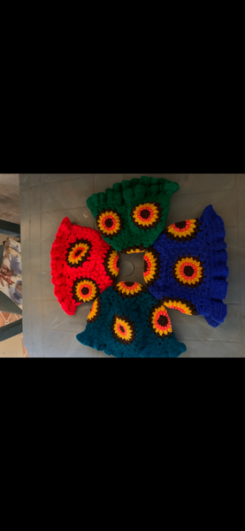 Sunflower crochet bucket hats