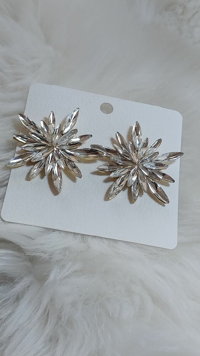 Large rhinestone earrings