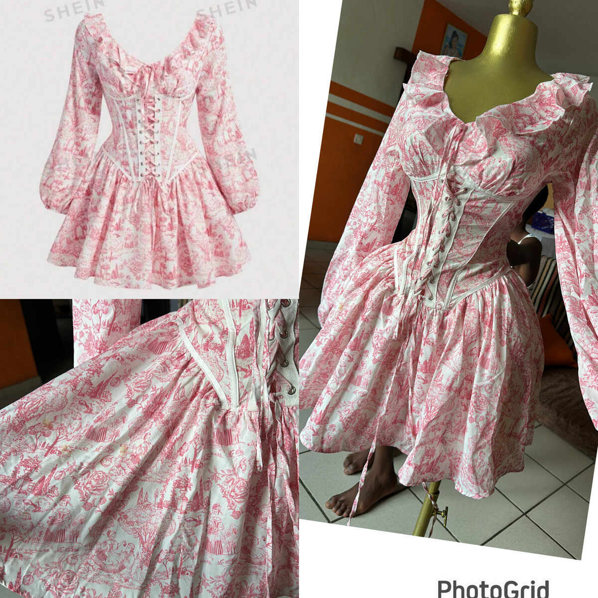 Robe à fronces bleue glamour