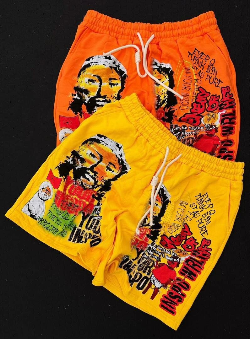 Shorts colorés imprimés pour hommes