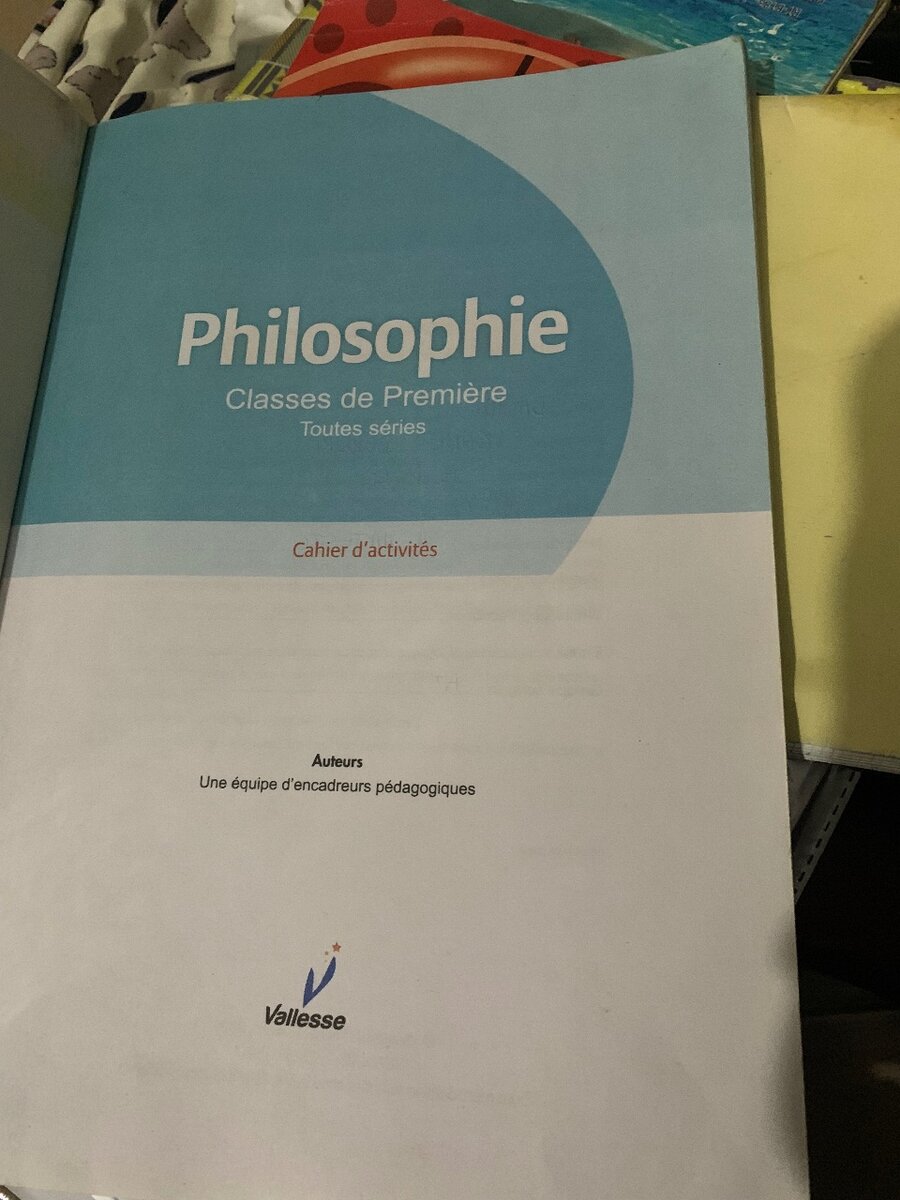 Cahier de Philosophie Première